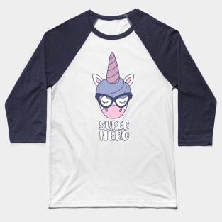 Super Hero Unicorn Baseball T-Shirt